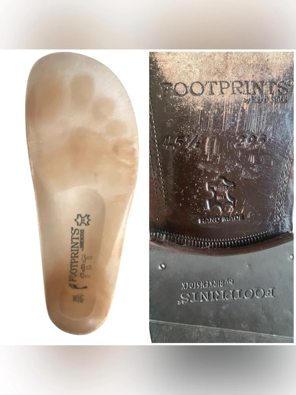 Footprints by Birkenstock men’s brown leather Oxford shoes